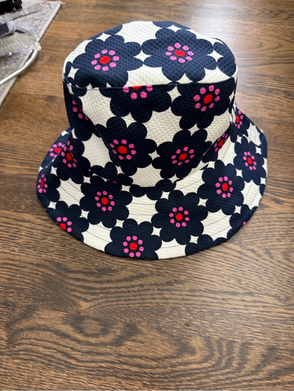 Women’s Trina Turk Navy, Pink & White Floral Bucket Hat